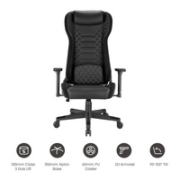 Chaise de jeu robuste en cuir PVC CH09-2, fauteuil inclinable ergonomique, chaise d'ordinateur