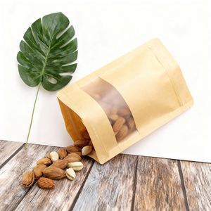 Livraison rapide, sachet refermable en kraft alimentaire personnalisé, emballage OEM pour noix, graines et fruits secs - Product Image 1