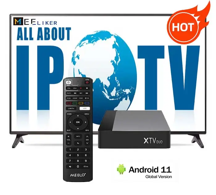 Sıcak yeni geldi meelo + XTV DUO Android 11 Set top Box XTV IPTV TV kutusu S905W2 2GB 16GB medya oynatıcı ücretsiz deneme
