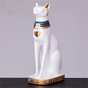 Statue en résine de l'ancien dieu <span class=keywords><strong>chat</strong></span> <span class=keywords><strong>égyptien</strong></span>, objet de collection culturel créatif, décoration d'intérieur pour meuble TV ou cave à vin, cadeau pour nouvelle maison - Product Image 4