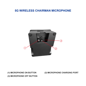 5g Gooseneck Chủ Tịch Micro hệ thống hội nghị âm thanh không dây 3.5-inch màn hình cảm ứng Camera theo dõi đồng thời - Product Image 3