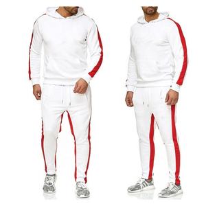 Conjunto Deportivo de Pantalones Largos hasta el Tobillo y Sudadera con Capucha de Forro Polar Cálido Personalizado para Hombre, Talla Grande, Otoño - Product Image 1