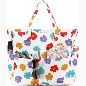 Free Sample Shoulder Bag <b>Canvas</b> Personalised Rope Shopping Vacation <b>Beach</b> Essentials Tropical Fruit Pineapple Pattern Tote Bag - Product Image 1