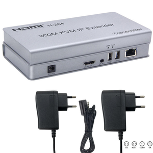ตัวขยายสัญญาณ KVM แบบ IP ยี่ห้อ FJGEAR OEM <span class=keywords><strong>USB</strong></span> <span class=keywords><strong>HDMI</strong></span> H.264 ระยะ 200 เมตร ผ่านสาย RJ45 Lan Ethernet Network Cat5e Cat6 - Product Image 1