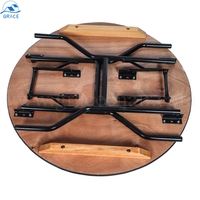 Vente en gros de tables pliantes rectangulaires modernes plateau en bois massif durable pour restaurant mariage événement banquets meubles de salle à manger