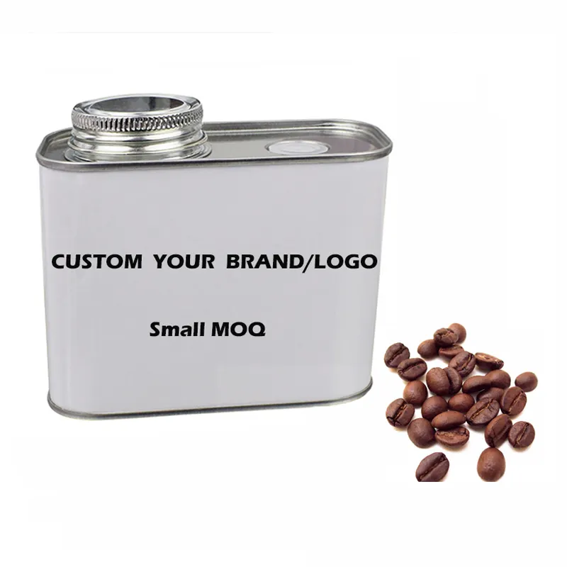 Custom Low Price Food Grade 200g Coffee Bean Baking Storage Packaging Metal Box Tin Can Storage Box With One-way Vent Valve