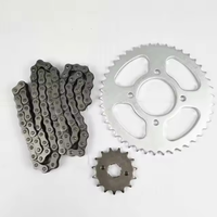 Kit chaîne et pignon SFR OEM 428/428H pour moto Suzuki GN125 Yamaha YBR125 Bajaj Boxer - Pièces de rechange pour moto
