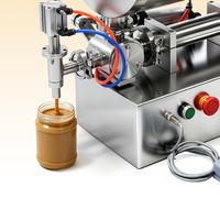 Machine de remplissage semi-automatique de sauces avec mélangeur, remplisseur pneumatique de pâtes et liquides pour sauce chili, ketchup, beurre de cacahuète