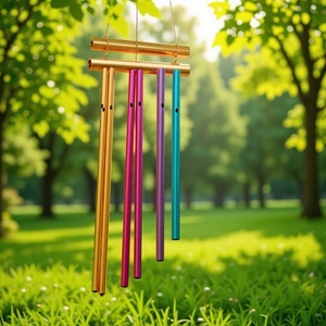 Tubos de aluminio para campanas de viento, 10x0,5x100 mm, pulidos, resistentes a la intemperie, adorno de jardín, decoración colgante para uso en exteriores - Product Image 1