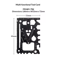 Carte multi-outils 18-en-1 en acier inoxydable renforcé pour l'aventure en pleine nature, système portable EDC avec ouvre-boîte pour la randonnée et le camping