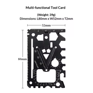 Carte multi-outils 18-en-1 en acier inoxydable renforcé pour l'aventure en pleine nature, système portable EDC avec ouvre-boîte pour la randonnée et le camping - Product Image 5