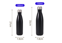 Botol Termos Vakum Stainless Steel 350ml 500ml dengan Logo Custom, Botol Air Minum Terisolasi untuk Olahraga