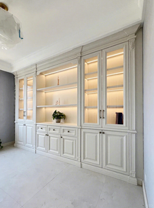Libreria Bianca Autoportante <span class=keywords><strong>in</strong></span> <span class=keywords><strong>Legno</strong></span>, Scaffale Espositivo per Libri, Scaffalatura Moderna per Soggiorno - Product Image 2
