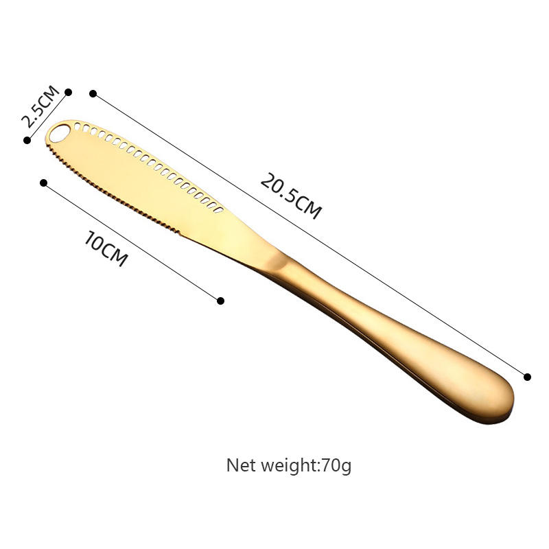 Stainless steel cheese knife (gold)