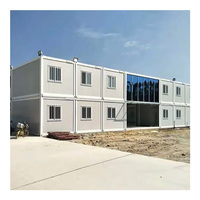 Maison conteneur préfabriquée en usine, équipée d'une salle de bain et d'une cuisine complètes, pour hébergement temporaire d'événements ou bureau