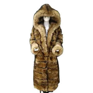 2024 donna abbigliamento invernale personalizzato di colore Plus Size 4XL giacca lungo cappotto di pelliccia sintetica giacche di lusso per le donne