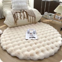Luxe Machine Fait Faux Lapin Fourrure Shaggy Tapis Lavable Antidérapant pour Salon Chambre Enfants Salle De Jeux