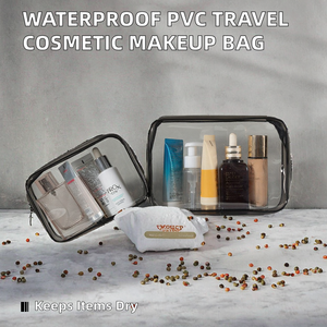 PVC Waterproof Large Capacity for Travel Storage Cosmetic <b>Makeup</b> <b>Bag</b> Pouch Zip <b>Transparent</b> Package Zipper Case Fashion - Product Image 4