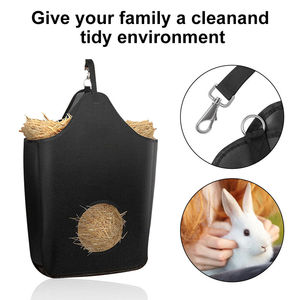 Sac d'alimentation en foin pour chevaux Sac de balle de foin à alimentation lente Sangle réglable Pochette suspendue pour aliments - Product Image 3