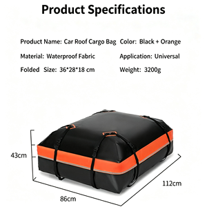 Accessoires et pièces automobiles, sac de <span class=keywords><strong>toit</strong></span> universel imperméable pour voiture, boîtes de <span class=keywords><strong>toit</strong></span> pour voyage et camping, boîte de transport polyvalente pour <span class=keywords><strong>toit</strong></span> de voiture - Product Image 1