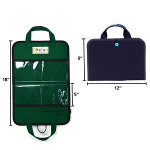 Double-Tier Foldable Felt Flannel Letter Board Educational Toy for Kids Home & Classroom Use Bag Compatible Wall Storage Product - Product Image 2