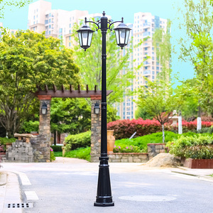 <b>Solar</b> Garden Lamp <b>Post</b> Iron Bronze LED 3500K Warm White IP65 Water-Resistant Outdoor Free-Standing Large Size <b>Light</b> Sensor - Product Image 5