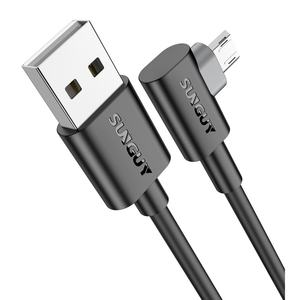 Câble de données rétractable haute vitesse SUNGUY TPE tressé Type-A Micro-B 18W à charge rapide, écologique pour téléphone portable et batterie externe - Product Image 1