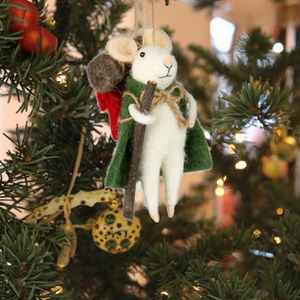 Ornement animalier en feutre de laine fait main pour la décoration de la maison et les fêtes de Noël, idéal pour les décorations suspendues de Noël - Product Image 4