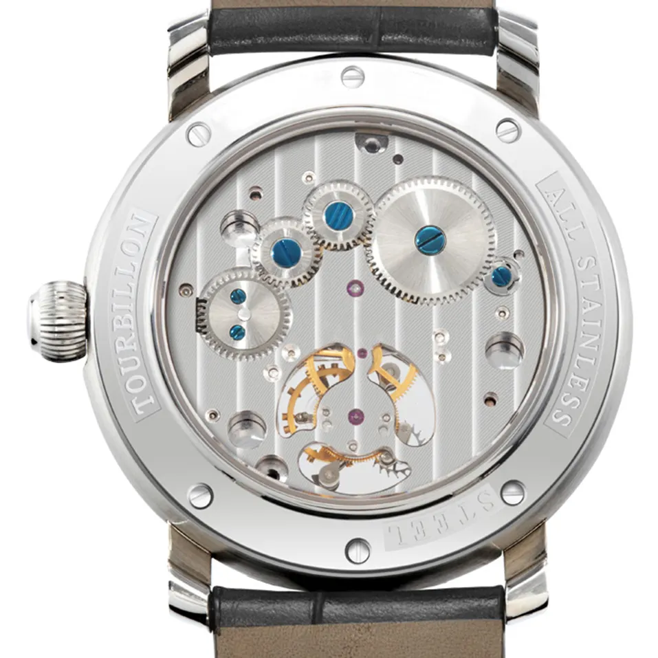 Reloj Mecánico de negocios para hombre, reloj masculino de alta gama con doble calendario y mecanismo de tourbillon