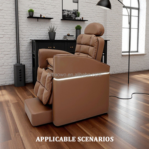 Mesa de Masaje Plegable de Cuero Genuino Moderna <span class=keywords><strong>y</strong></span> Avanzada con Circulación de Agua - Equipo de Spa para Salón, Diseño sin Plomería, Terapia Capilar - Product Image 2