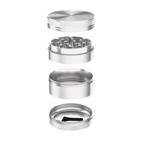 Premium 55MM 4 Pièces En Aluminium Broyeur D'herbes Broyeur En Gros Manuel Fumeurs Accessoires Gratuit Logo Personnalisé Broyeur De Tabac En Métal