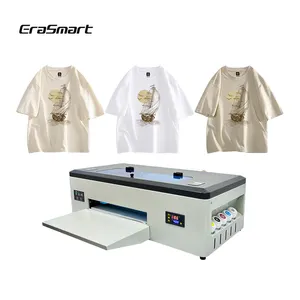 新款A3 DTF t恤L1800打印机打印机，带织物皮革滚筒进纸器 (DTF打印机 + 5X 250毫升墨水 + 卷聚酯薄膜