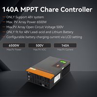Contrôleur de charge solaire MPPT 140A Max PV 6500W DC500V, modèle POW-48140A, tension PV nominale 280V, plage de tension PV 60V-450V