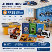 Kit éducatif interactif IA modulaire complet, solution d'équipement pédagogique STEM pour la transformation des écoles K12