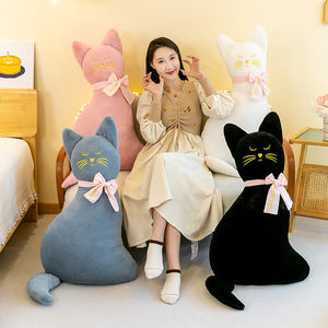 Peluche de chat pour femmes enceintes, jouet doux pour apaiser, oreiller long pour dormir sur le côté, coussin en peluche de chat mignon - Product Image 2