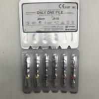 Lime endodontique dentaire Niti à activation thermique, 25 mm, 25-50, modèle à lime unique #