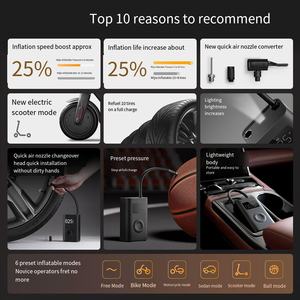 Compresor de Aire para Auto Mijia Air Pump 2, Detección de Presión de Neumáticos, Parada Automática, Inflado Multimodo, Carga Rápida, LED, Plástico - Product Image 4