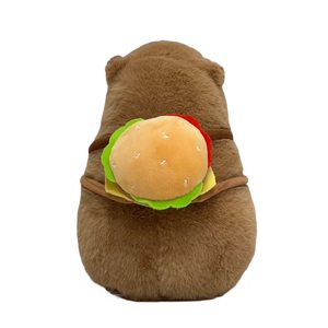 Brinquedos de Pelúcia Personalizados Kapybara com Hambúrguer nas Costas Brinquedo Criativo e Divertido Bonecos de Pelúcia Presentes Favoritos das Crianças - Product Image 3