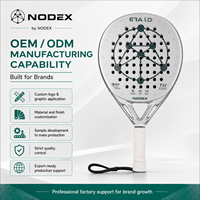 Raquette de padel NODEX OEM personnalisée de haute qualité en carbone 18K avec noyau en EVA pour l'entraînement