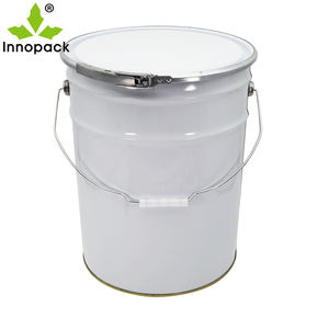 Seau à peinture rond 20L Matériau en étain Impression de seaux en métal de couleur personnalisée avec couvercle - Product Image 5