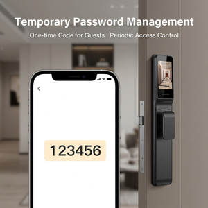 Serrure de <span class=keywords><strong>porte</strong></span> intelligente WiFi Tuya App avec reconnaissance faciale 3D, interphone vidéo, stockage cloud, sécurité domestique, <span class=keywords><strong>porte</strong></span> en aluminium - Product Image 6
