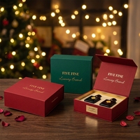 Boîte cadeau d'échantillons de parfum de luxe personnalisée avec revêtement UV, fermeture magnétique, inserts en EVA - Boîte rigide cosmétique