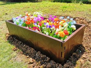 <span class=keywords><strong>Bordure</strong></span> de jardin décorative flexible en acier métallique revêtu de poudre bronze et crème, <span class=keywords><strong>hauteur</strong></span> 24 <span class=keywords><strong>cm</strong></span> - Product Image 2