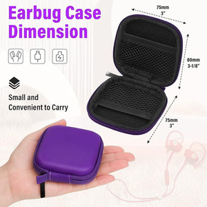 Mini-xách tay tùy chỉnh màu sắc cứng lưu trữ trường hợp cho không dây Earbuds Tai nghe Earpods, có dây Tai Chồi <span class=keywords><strong>EVA</strong></span> lưu trữ trường hợp - Product Image 2