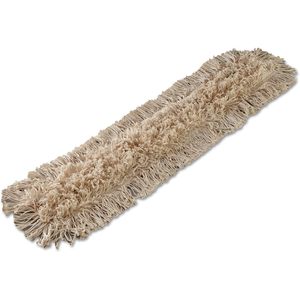 Boardwalk 36 In. X 3 In. White Cotton Dust <b>Mop</b> Head with 360 Degree Rotating Plastic Basket and Rectangle Design - Product Image 2