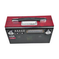 Retro-Radio im Holzdesign mit FM/AM/SW 3-Band-Empfang, Bluetooth-Lautsprecher, dynamischem Lichteffekt und Tragegriff – tragbares Retro-Radio für Zuhause