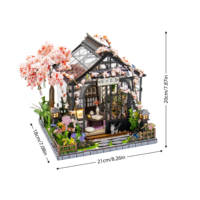 Nouveau produit M2621 Serre de printemps Sakura, maison de poupée en bois de style japonais Sakura, mini maison de poupée, kit de maison de poupée miniature DIY
