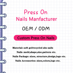 Kit d'ongles carrés 3D réutilisables en acrylique personnalisés de qualité salon avec colle pour mariage, qualité professionnelle - Product Image 1