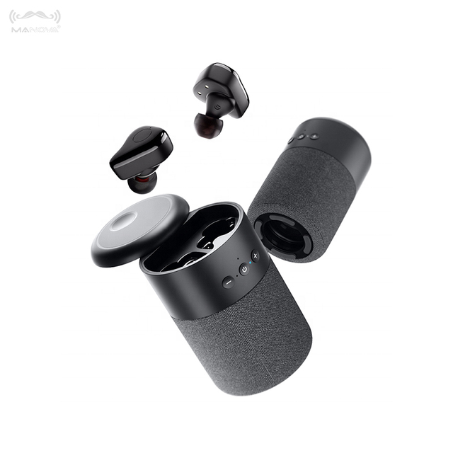 Portable Outdoor Sporty Waterproof Wireless Mini Tws Headphone bluetooth Speaker with Earbuds Earphone 2-in-1