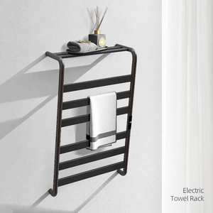 Radiateur électrique de salle de bain mural en acier inoxydable intelligent Séchage chauffant Supports noirs de haute qualité Chauffe-serviettes - Product Image 3